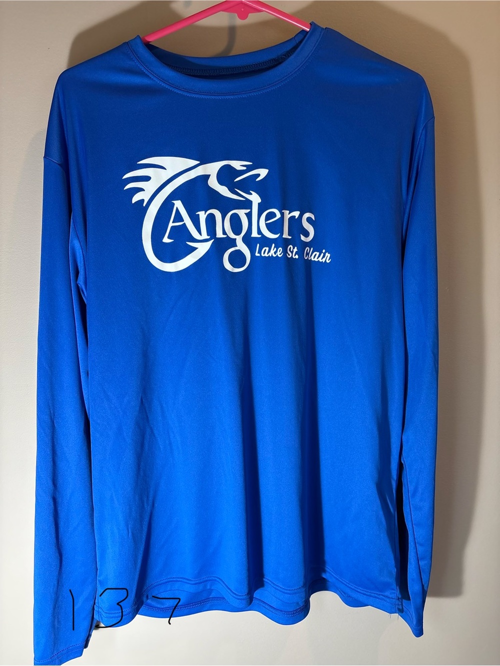 Anglers Lake St. Clair Blue Long Sleeve Performance Shirt